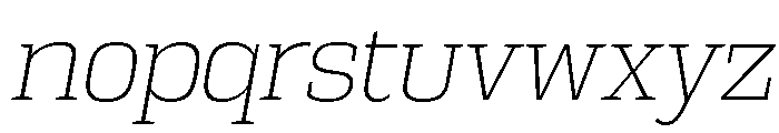 Vectipede Thin Italic Font LOWERCASE