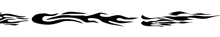 Vehicle Decals Flames  Art Font UPPERCASE