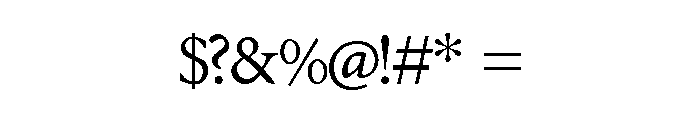 Ventura Times Font OTHER CHARS