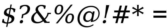 Verajja Serif Italic Font OTHER CHARS