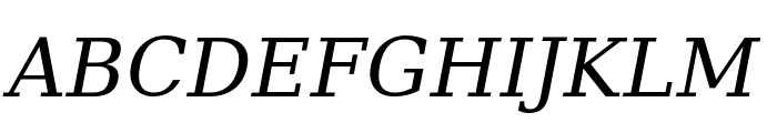 Verajja Serif Italic Font UPPERCASE