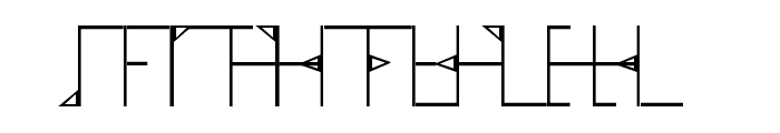 Vertical B Font LOWERCASE
