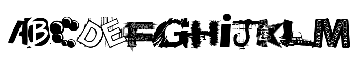 Very very punk font Font UPPERCASE