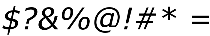 Verdana Italic Font OTHER CHARS