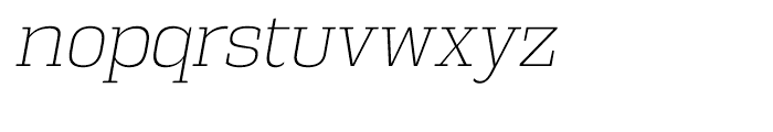 Vectipede Extra Light Italic Font LOWERCASE