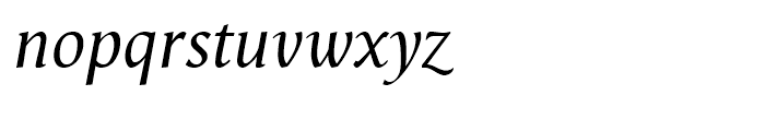 Vega Italic Font LOWERCASE
