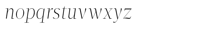 Velino Display Thin Italic Font LOWERCASE