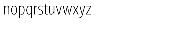 Velino Sans Condensed Thin Font LOWERCASE
