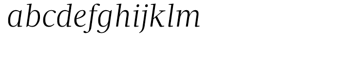 Velino Text Light Italic Font LOWERCASE