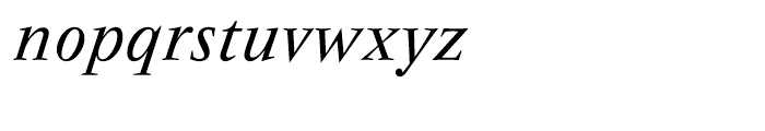 Vendome Regular Italic Font LOWERCASE