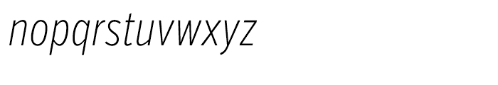 Verb Compressed Extralight Italic Font LOWERCASE