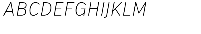 Verb Condensed Extralight Italic Font UPPERCASE