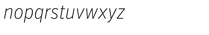 Verb Extra Condensed Extralight Italic Font LOWERCASE