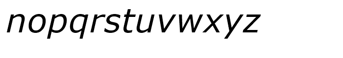 Verdana Italic Font LOWERCASE