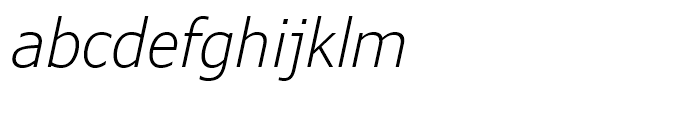 Verdana Pro Condensed Light Italic Font LOWERCASE