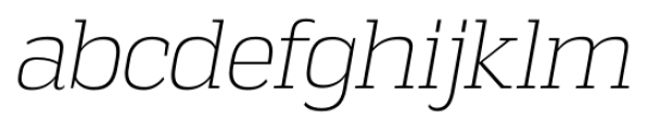 Vectipede ExtraLight Italic Font LOWERCASE