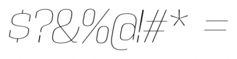 Vectipede UltraLight Italic Font OTHER CHARS