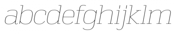 Vectipede UltraLight Italic Font LOWERCASE