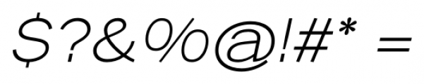 Vedo Light Italic Font OTHER CHARS