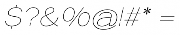 Vedo Thin Italic Font OTHER CHARS