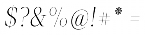 Velino Display Thin Italic Font OTHER CHARS