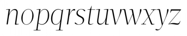 Velino Display Thin Italic Font LOWERCASE