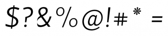 Velino Sans Light Italic Font OTHER CHARS