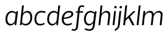 Velino Sans Light Italic Font LOWERCASE