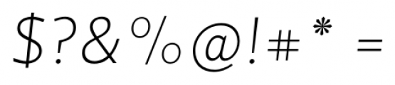 Velino Sans Thin Italic Font OTHER CHARS