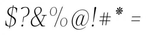 Velino Text Thin Italic Font OTHER CHARS