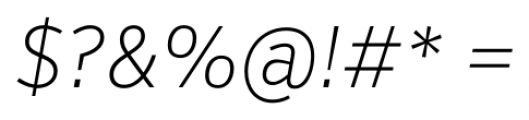 Verb Condensed Extralight Italic Font OTHER CHARS