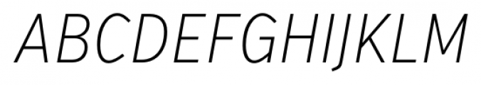 Verb Extra Condensed Extralight Italic Font UPPERCASE