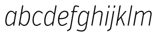 Verb Extra Condensed Extralight Italic Font LOWERCASE