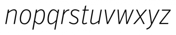 Verb Extra Condensed Extralight Italic Font LOWERCASE