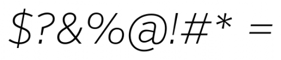 Verb Extralight Italic Font OTHER CHARS