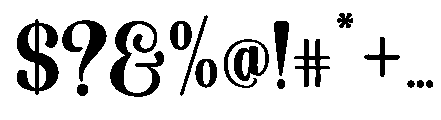 Vebita Font OTHER CHARS
