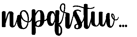 Vebita Font LOWERCASE