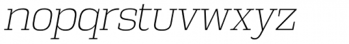 Vectipede ExtraLight Italic Font LOWERCASE