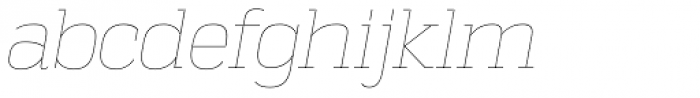 Vectipede UltraLight Italic Font LOWERCASE