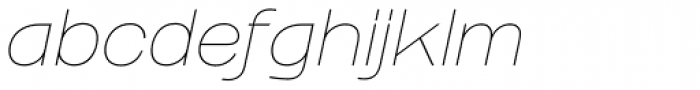 Vedo Thin Italic Font LOWERCASE