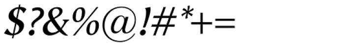 Vega Antikva SemiBold Italic Font OTHER CHARS