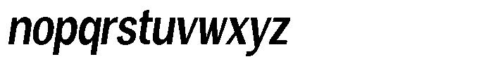 Vegora Bold Condensed Slant Font LOWERCASE