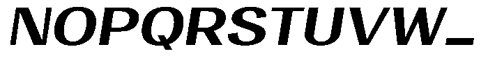 Vegora Bold Expanded Slant Font UPPERCASE