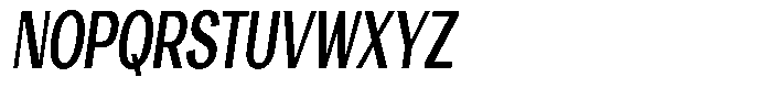 Vegora Bold Extra Condensed Slant Font UPPERCASE