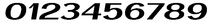 Vegora Bold Extra Expanded Slant Font OTHER CHARS