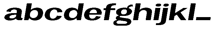 Vegora Bold Extra Expanded Slant FONT