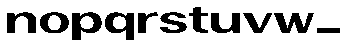 Vegora Bold Extra Expanded Font LOWERCASE