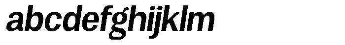 Vegora Bold Semi Condensed Slant FONT