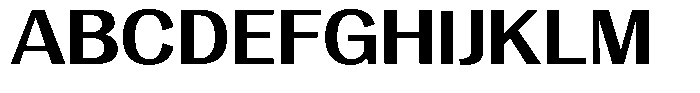 Vegora Bold Semi Expanded Font UPPERCASE