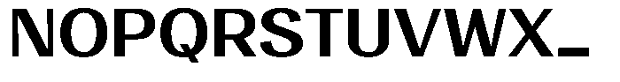 Vegora Bold Semi Expanded Font UPPERCASE